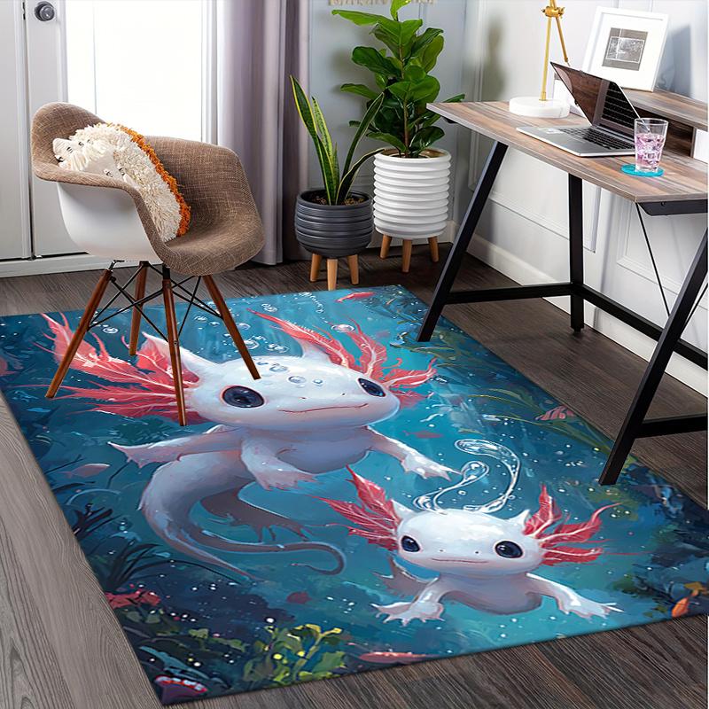 Newt Theme Chair Mat: Office Carpet Oversized Rug for Home Decor, Sofa Mat, Desk Chair Mat, Gift Idea for Office and Living Room