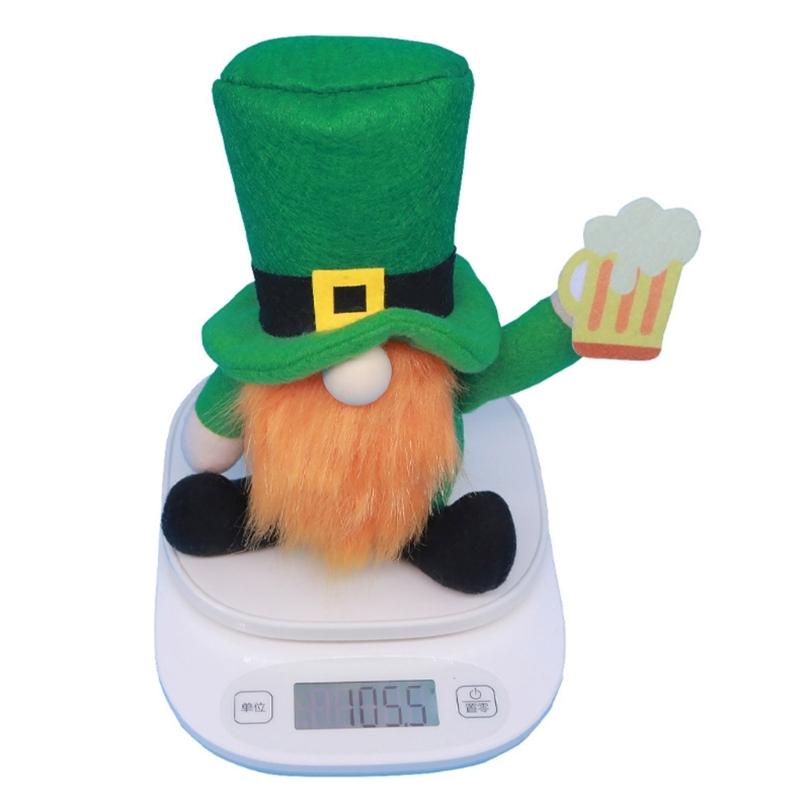 Faceless Gnome Doll Scandinavian Felt Dwarfs Doll for StPatricks Day Home Tabletop Decoration Carnival Party Props Doll