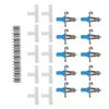 10PCS Rabbit Drinker Nipple Waterer Drinking Water Tool Double Hang Springs