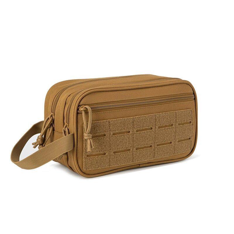 Waterproof Tactical Toiletry Bag with Wet/Dry Separation for Makeup and Swimming Essentials. хаки