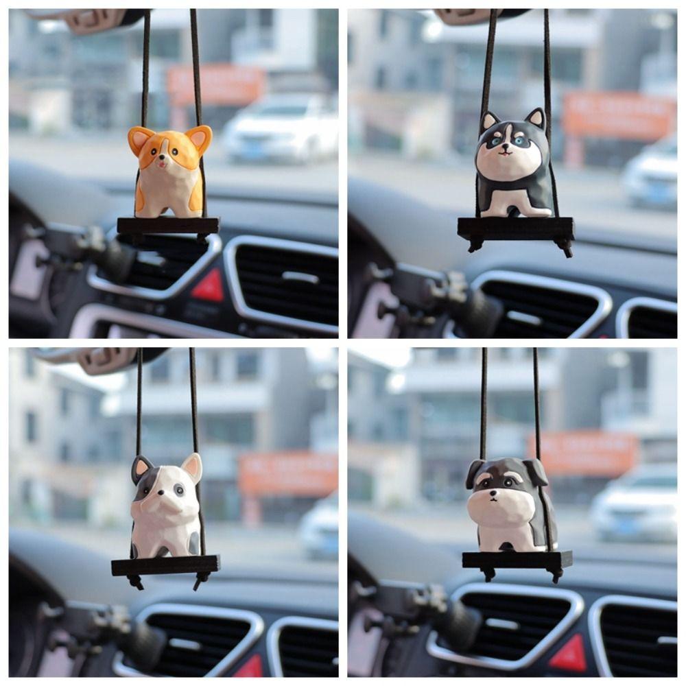 

3D Wood Carving Wind Dog Ornaments Resin Automotive Interior Decorations Motor Vehicles Style 4