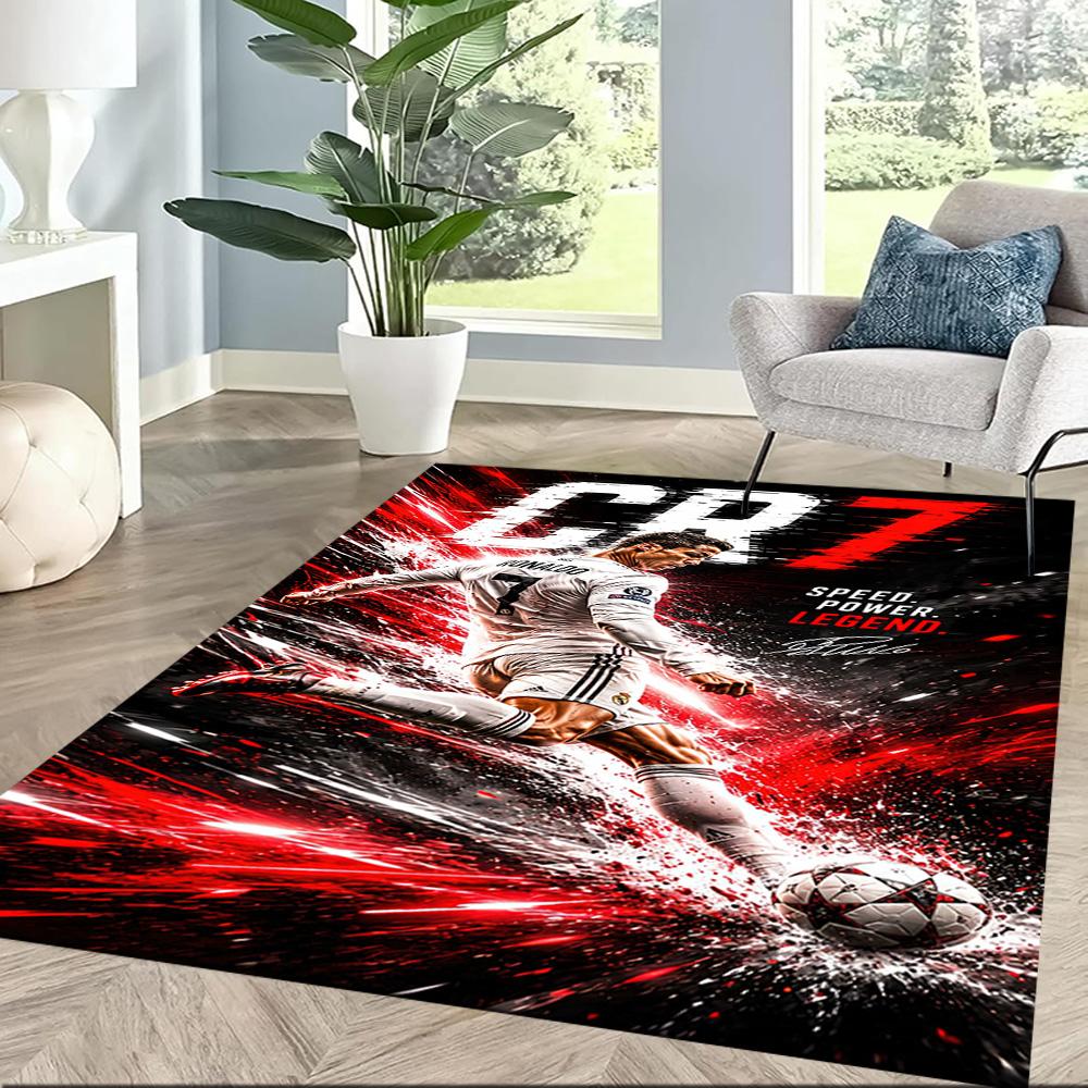 Cr7 Speed Power Legend Square Rugs Are a Great Choice for Living Rooms, Bedrooms, Home Décor, and As Gifts.