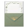 Midori Letter Set, Foil-Stamped Envelopes, Leaf Pattern, 86507006