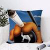 Camel Cigarettes Cushion Cover Anti-dustmite Pillowcase Invisible Zipper Silky Short Plush Sofa Cushion Cover