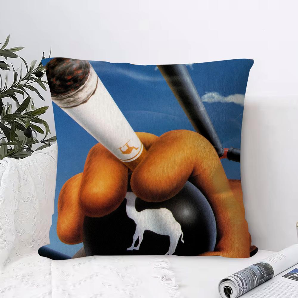 Camel Cigarettes Cushion Cover Anti-dustmite Pillowcase Invisible Zipper Silky Short Plush Sofa Cushion Cover