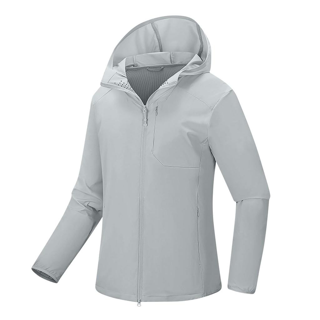 Women's Loose Casual Fashionable Outdoor Solid Color Windproof Waterproof Jacket Jacket