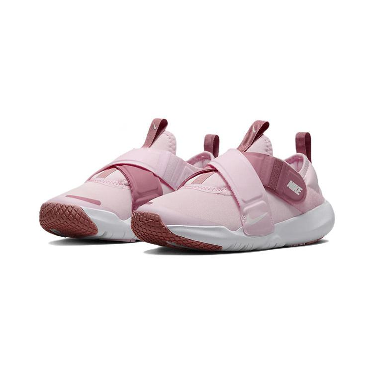 New Nike Flex Advance Slip-Resistant Cushioning Wear-Resistant Low-Top Running Shoes Pink White Children Aged 3-7 Years Old CZ0186-602