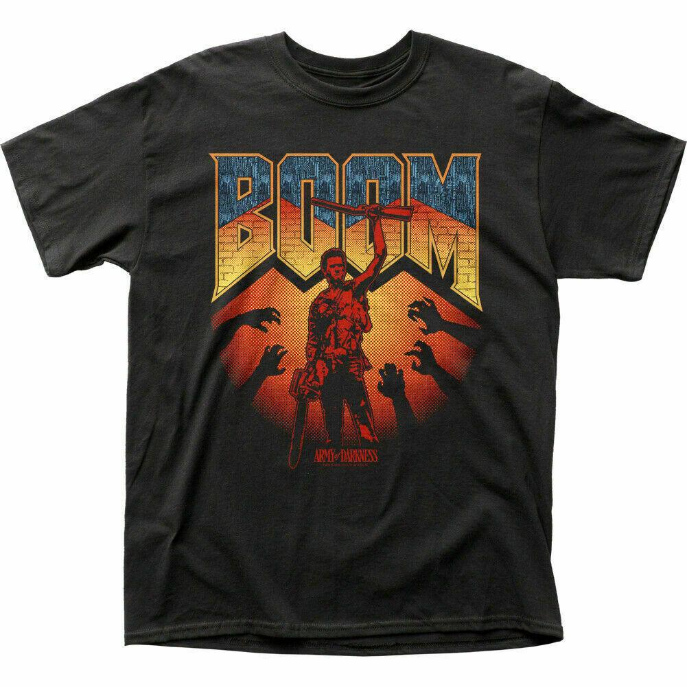 26 Army Of Darkness Boom T Shirt Mens Licensed Pop Culture Movie Retro Tee Black Unisex T-Shirt XXL