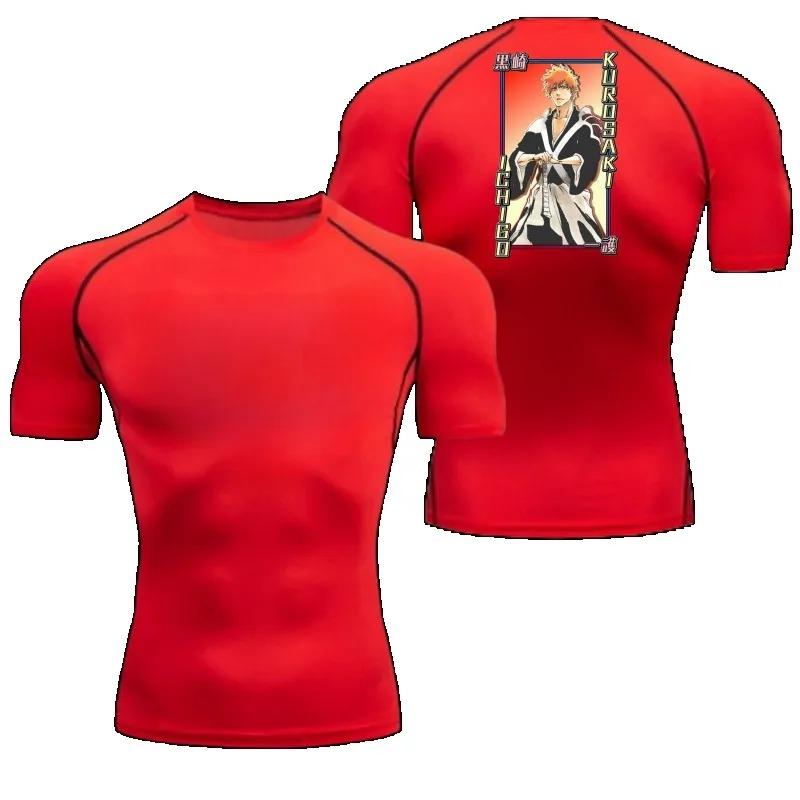 Fitness Sportswear Teenagers Tshirt Bleach Graphic Tops Tight Training Clothes Boys Compression Gym Running Basketball Clothes