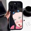 Funny Girl Applies iPhone Case iPhone17promax Matte 16\ 13 Silicone Soft Case 15pro Cute