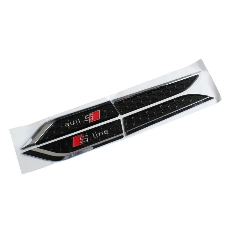 Audi 3D ABS Stickers on Car Fender Side For  Audi A3 A4 A5 A6 A7 A8 A1 A2 Q2 Q3 Q5 Q7 Q8 S3 S4 S6 RS3 RS4 RS5 RS6 Car Accessories