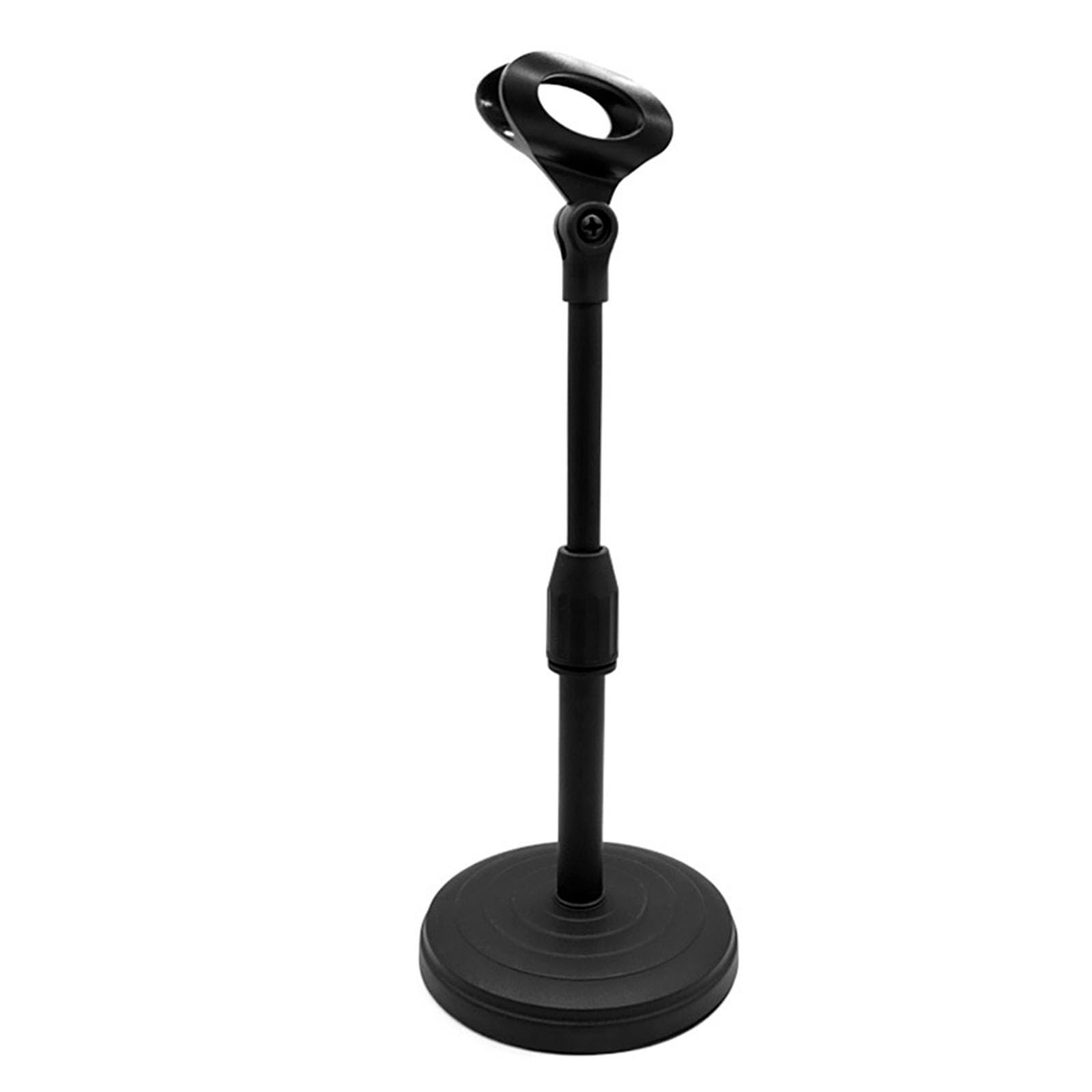 

Tabletop Microphone Stand with Adjustable Angle and Height (24-32cm) and Weighted Base, Universal Mic Clip for Meetings, Seminars, Live Performances,
