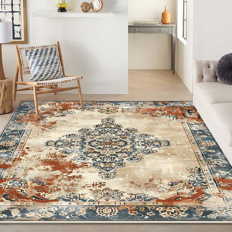 Bohemian Retro Carpet Living Room Persian Decoration Sofa Easy Cleaning Rug 200x300cm Customizable Bedroom Non-slip Mat Floor