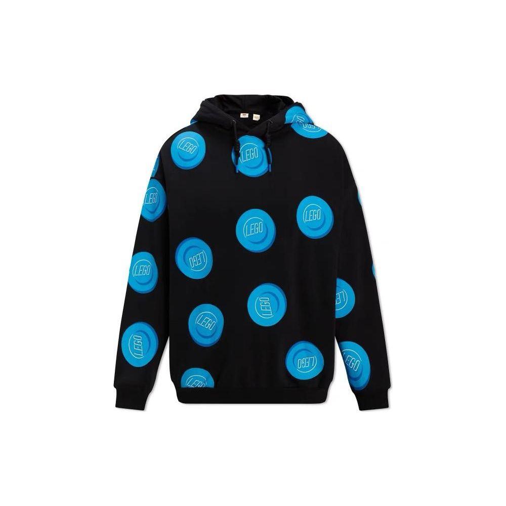 

Толстовка унисекс Levis FW22 с принтом, капюшоном и длинным рукавом, черная/синяя A5438-0001 XS