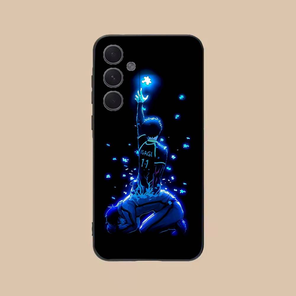 Comics B-Blue L-Lock Phone Case For Samsung S25,24,21,22,23,20,S30,Ultra,Plus, Fe,5G Silicone Cover