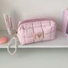 Travel Toiletry Bag Cotton Pearl Handle Cosmetic Bag Makeup Storage Bag Soft For Suitcase Travel Purse