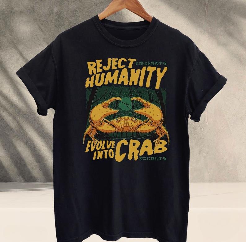 I Will Be Taking My Leave Crab Meme Tshirt Japanese Social Anxiety Graphic Tee Funny Introvert Oversized T Shirt For Unisex Unisex