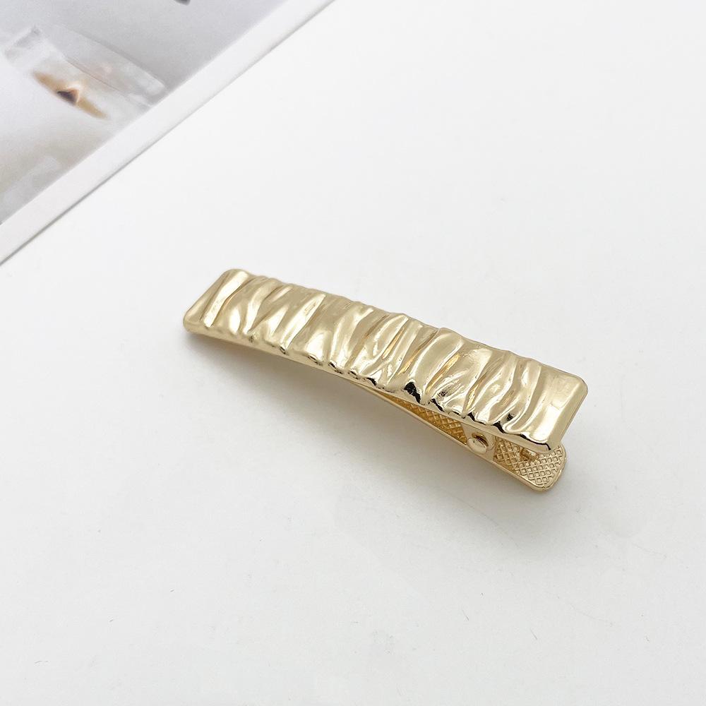 Personalized Ocean Series Hair Clip – Alloy Duckbill Clip for Women, Side Bangs & Top Clip with Hammered Texture
