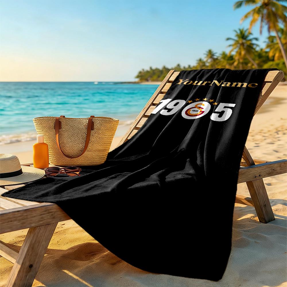 Galatasaray Customize Text Beach Towel Soft Durable Quick-Dry For Beach Bathroom Outdoor Swimming Pool Camping Picnic Yoga Diving Vacation Accessories