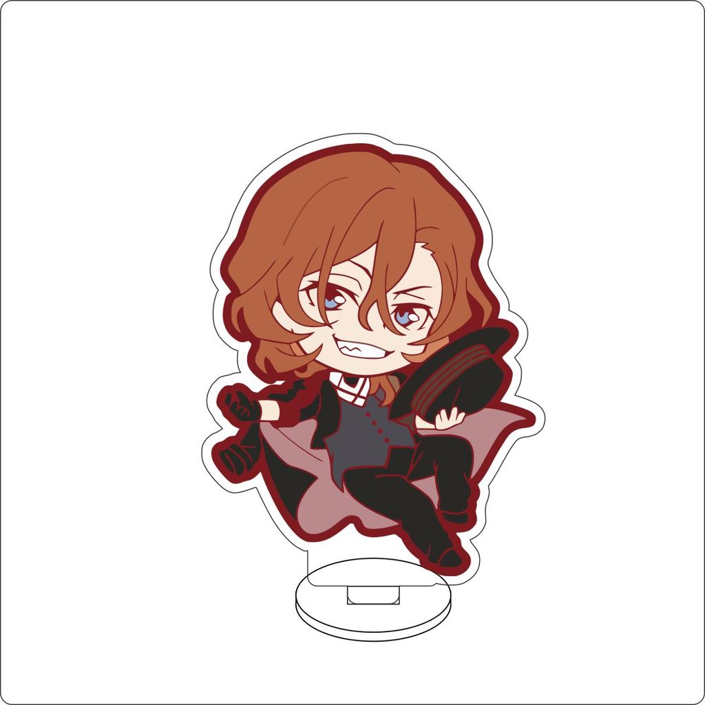 10CM Anime Bungo Stray Dogs Figure Stand Model Nakahara Chuuya/Izumi Kyouka/Edogawa Rampo Cute Desk Decor Standing Sign Gifts