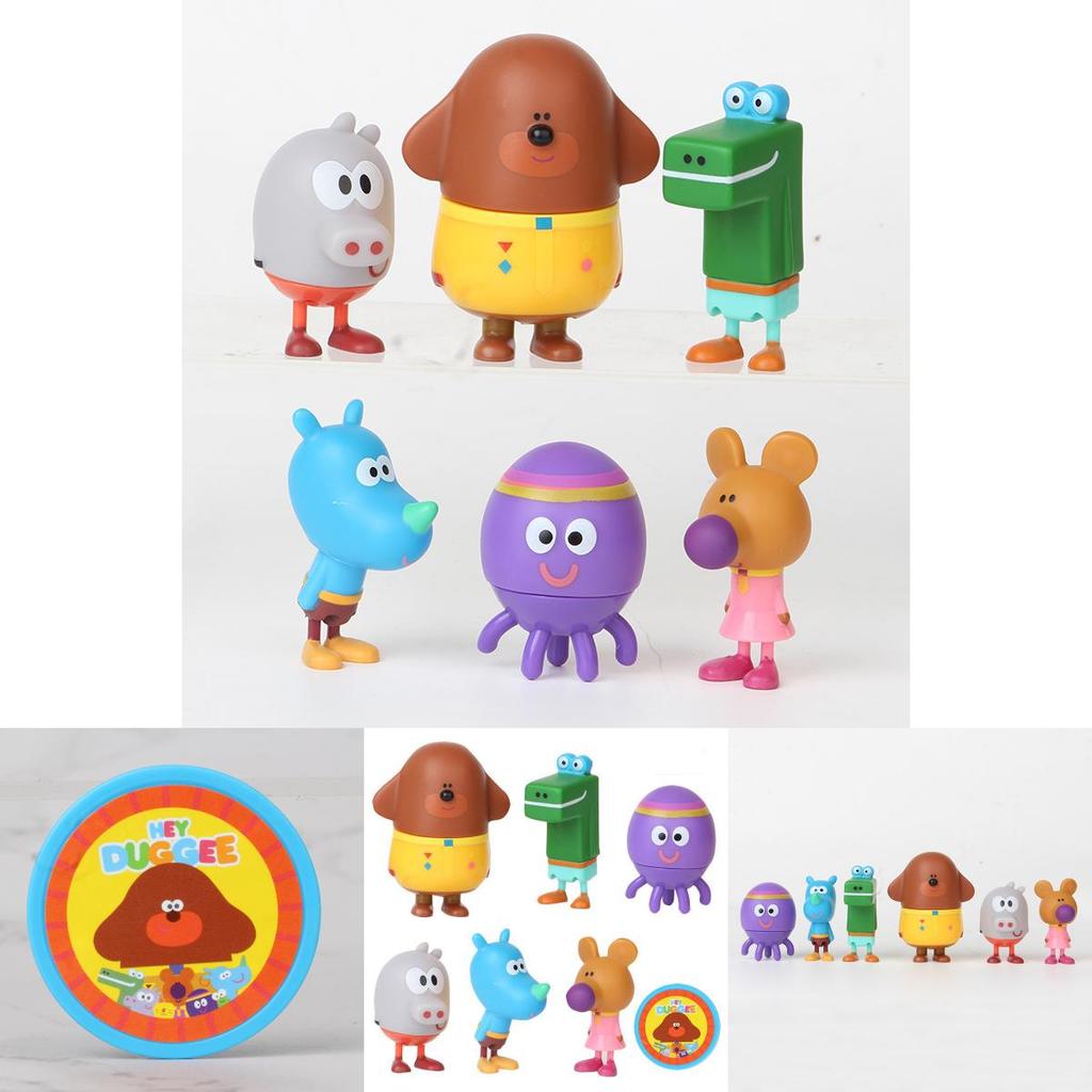 Adorabile Set di Action Figure e Spilla di Hey Duggee in PVC per il Gioco Creativo dei Bambini