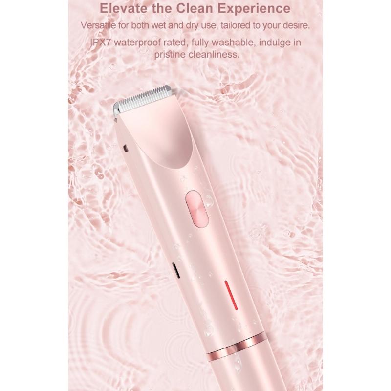Cordless Lady Shavers With LCD Screen 2 In 1 Design Precisions Trimming Blades For Sensitives Areas Silents Personals Grooming Tool