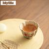 100ml Ru Kiln Pastel Peach Lard Jelly Teacup Elegant Tea Bowl Set Of Cups Tea-tasting Personal Cup Jianzhan Master Cups For Tea