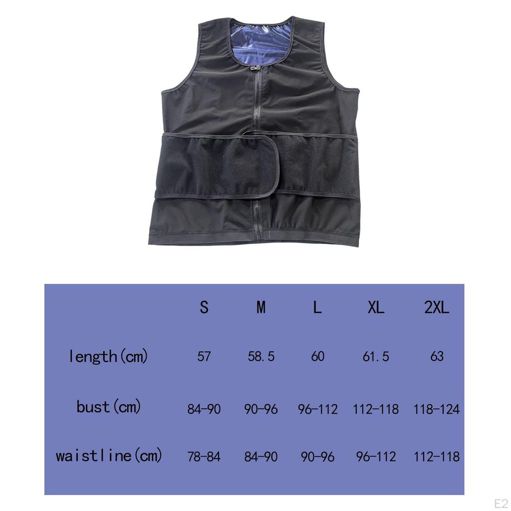 Body Shaping Sauna Vest for Men Exercise Waist Trimmer Shaper with Double