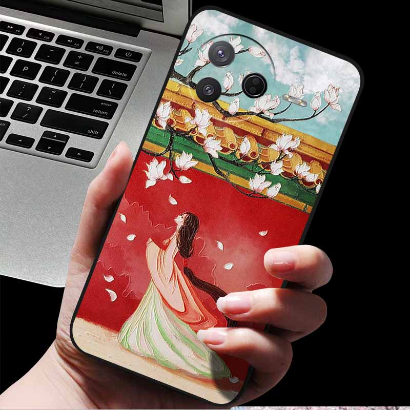 For Xiaomi Poco F7 Pro/ Poco F7 Ultra 3D Relief Embossed Retro Silicone Back Cover Case for Poco F7 Pro 5G Emboss Funda F7 Ultra