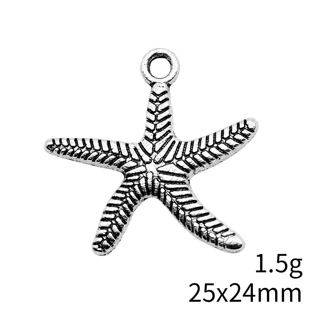 Seestern Meeres-Charms Kollektion Tier-Charms Für Strand-Thema DIY Armband Halskette Schmuckherstellung Zubehör Für