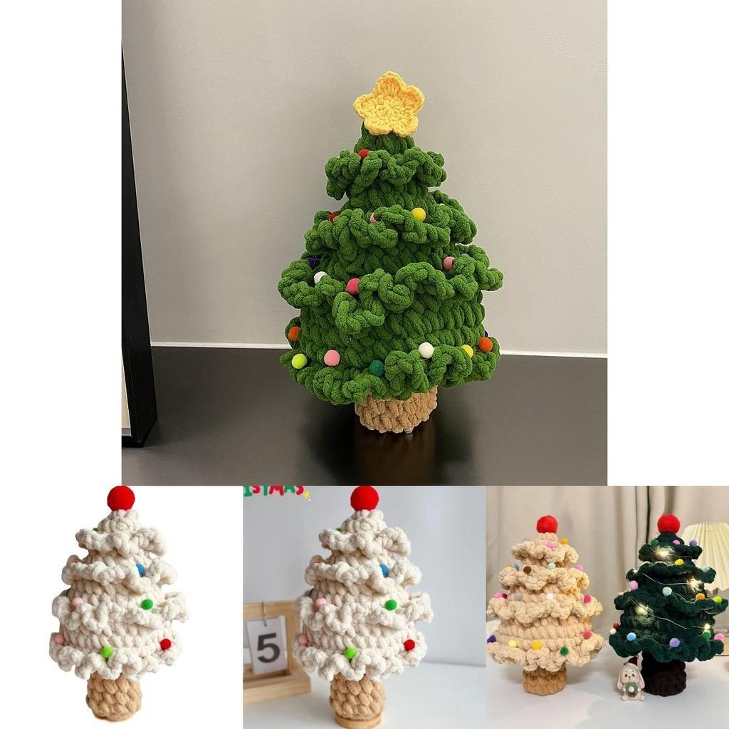 Handgemachtes DIY Strickmaterial-Set für Weihnachtsbaum mit Weihnachtsmann Perfektes Geschenk für Weihnachtsfeier
