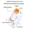 Science Experiment Pocket Microscope Toy Kit 60-120X Educational Mini Handheld Microscope with Light Children Toys Gift