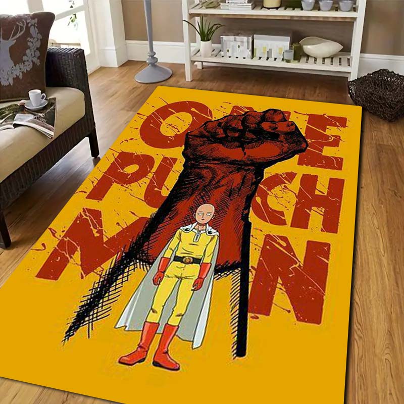 One Punch Man Saitama Cartoon Anime Printed Carpet Flannel Yoga Mat Living Room Bedroom Decoration Non slip Toilet Entrance rug