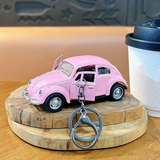 Přívěsek na klíče s otvírákem dveří auta na zpětný chod, kreslený design, dvojitý kroužek, přívěsek na školní tašku