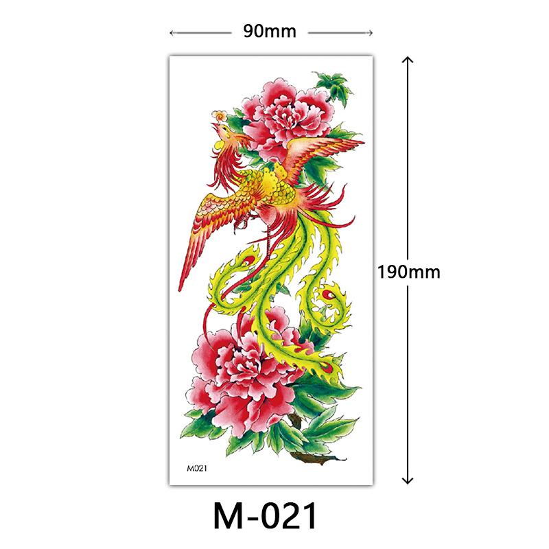 Waterproof Three-Dimensional Color Print Tattoo Sticker, Butterfly Flower Animal Tattoo