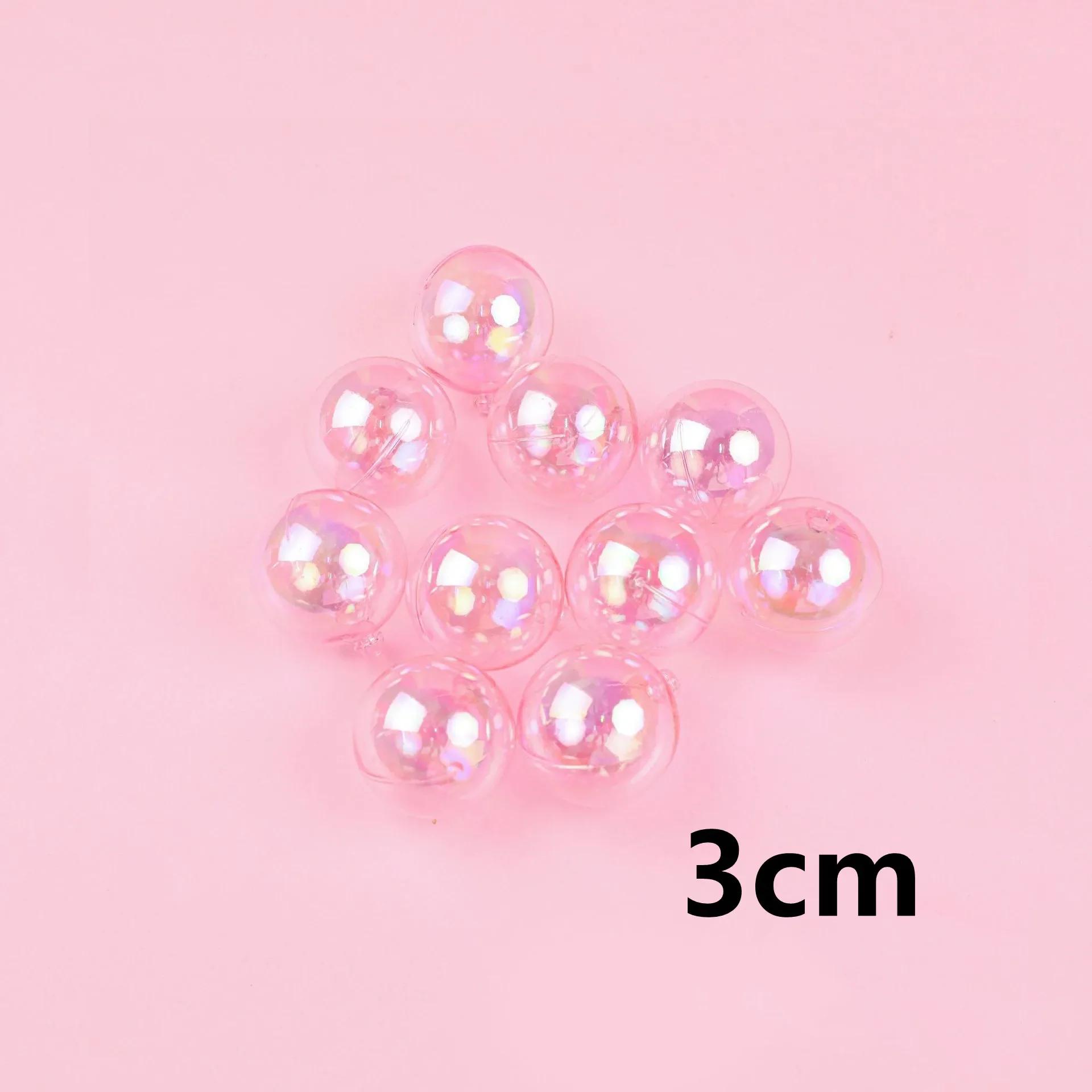 

10 Pcs 3/4/5cm Open Plastic Colorful Christmas Ornament Gift Present Box Decoration Christmas Tree Decor Ball Christmas Balls Other