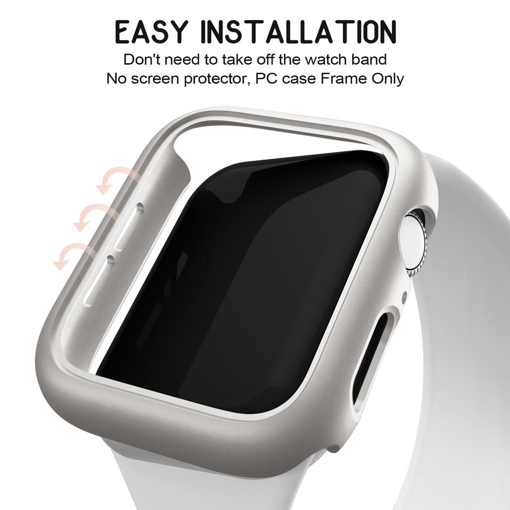 3pcs Hard PC Case For Watch 45mm 41mm 38mm 42mm 40mm 44mm Matte Bumper Protective Case Frame for iWatch SE 9 8 7 6 5 4 3 2