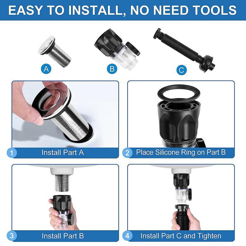 Retractable Deodorant Drainage Tube Basin Installation Universal Flexible Sink Drain Pipe Set For Bathroom Kitchen Accessories