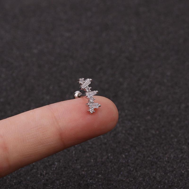 Cartilage Rook Stud Conch Screw Back Earring Stainless Steel Jewelry Piercing