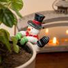 Eyecatching Santa Claus And Snowman Planter Wall Art Great For Christmas Decor