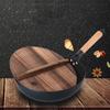 Wooden Anti-overflow Handmade Anti-scalding Pan Lid Iron Pot Cover Cookware Part Fir Wood Pot Lid