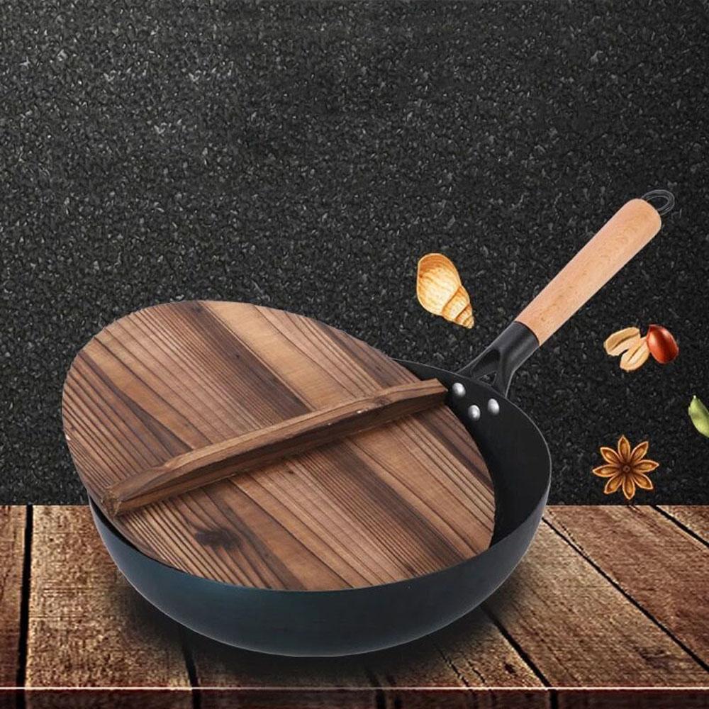 Accessories Anti-overflow Anti-scalding Iron Pot Cover Fir Wood Pot Lid Cookware Part Pan Lid