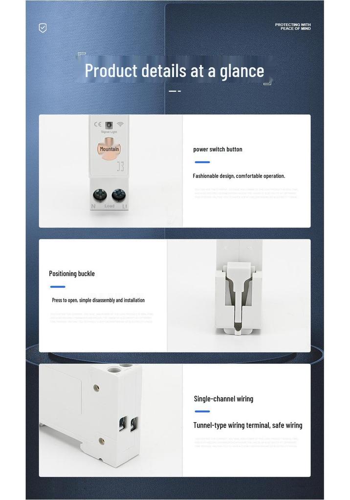 Smart WiFi Circuit Breaker with Remote Control via Mijia or Tuya App