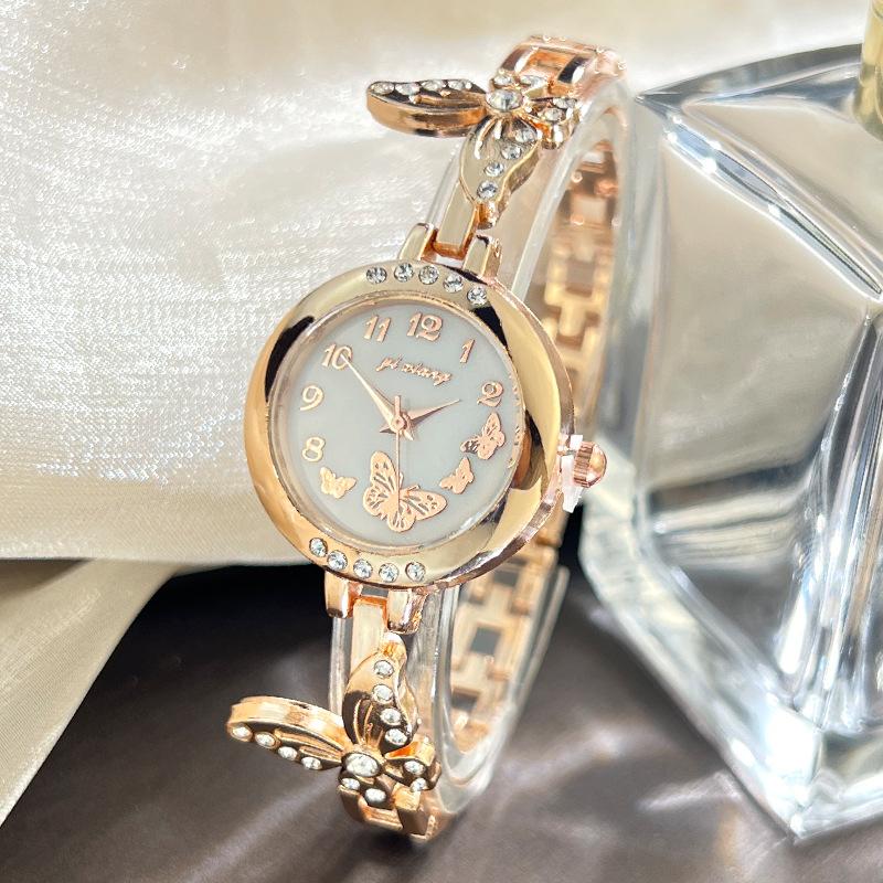 Butterfly Diamond Delicate Small Bracelet Watch Creative Digital Ladies Quartz Watch