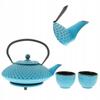IMBRZK 1.25 CAST IRON KETTLE SET 2x CUPS STAND INFUSER + STRAINER