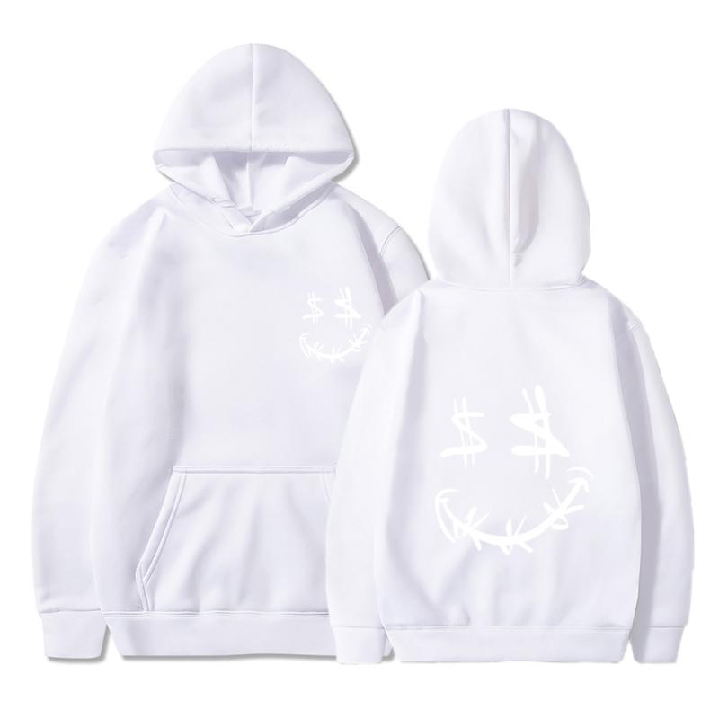 Fall/Winter Fashion Sweatshirt White Clown US Dollar Eye Print Shirt and Hat  Men's and Women's Hooded Sweatshirt