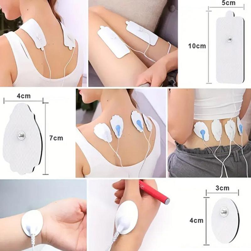 10Pcs Self-Adhesive Sticker Electrodes Pads Replacement Pack Electric Muscle Stimulator Patches Massage Acupuncture Conductive