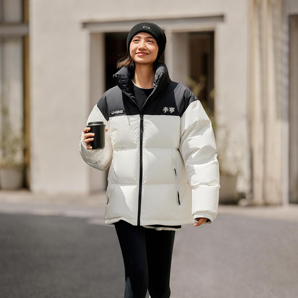 Li Ning Hot Pots Down Collection Down Jacket Unisex Ivory AYMU239-1