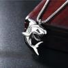 Cool Fashionable Ferocious Shark Animal Pendant Necklace Men's Hip Hop Rock Trend Personalized  Gift