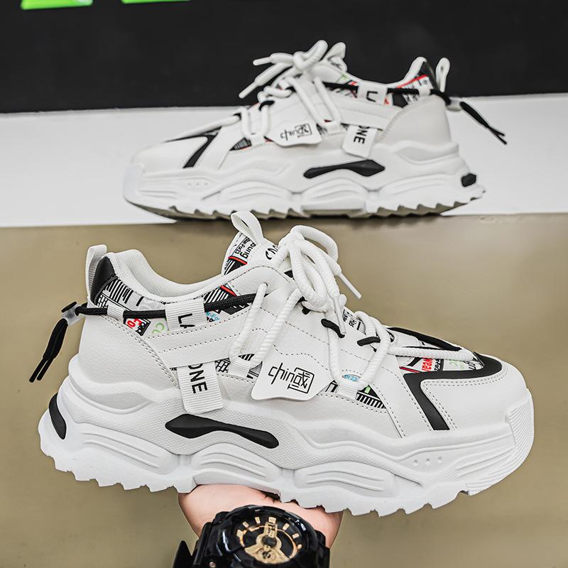 

Summer Unisex Trend Casual Sneakers Fabric Patchwork Design Running Shoes Platform Soft Sole Lace-up Casuals Tenis Masculino New 39 чорний
